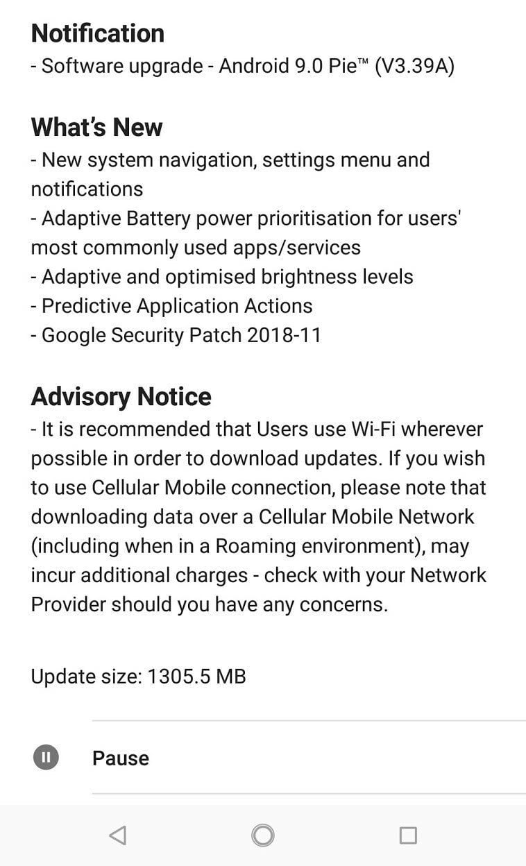 Infinix Note 5 Android 9.0 Pie updates