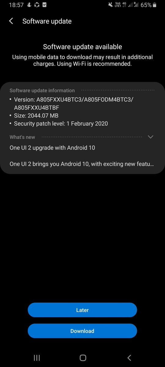 Samsung Galaxy A40 and the A80 now receiving Android 10