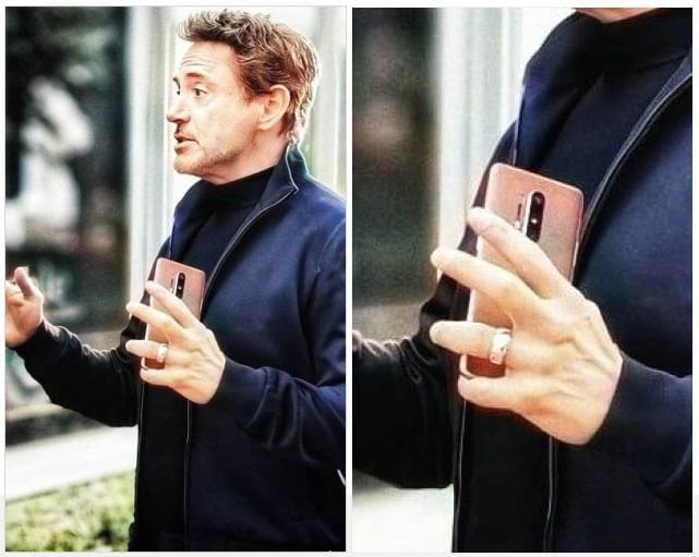 Robert Downey Jr. with oneplus 8