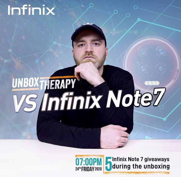 [UPDATED] Infinix Note 7 to be reviewed by Unbox Therapy, tomorrow