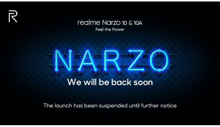 The launch of Realme Narzo 10 and 10a postponed in India, again