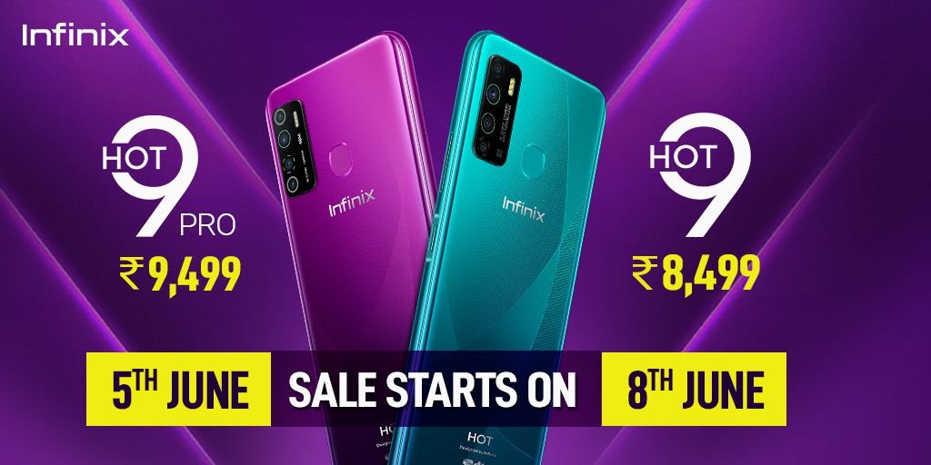 Infinix hot 9 and hot pro price in India