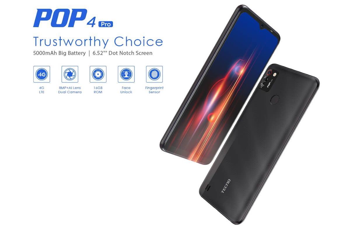 Tecno POP 4 Pro is here; has 4G LTE and 6.52-inch display