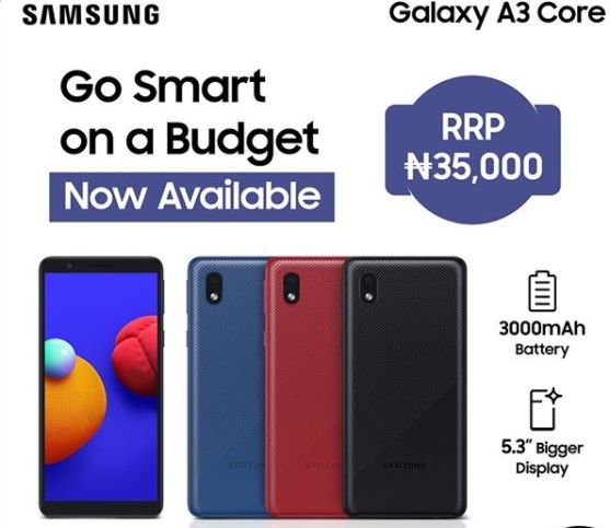 galaxy a3 core price in Nigeria