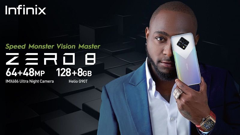 infinix zero 8 with Davido