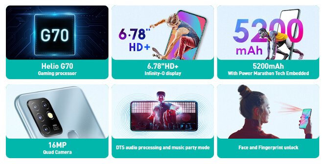 Infinix Hot 10 bares it all on official site with Helio G70