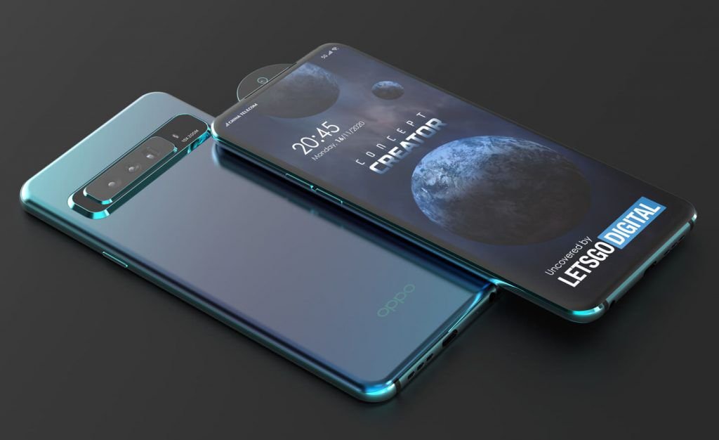 OPPO patent a new smartphone with a rounded pop-up selfie