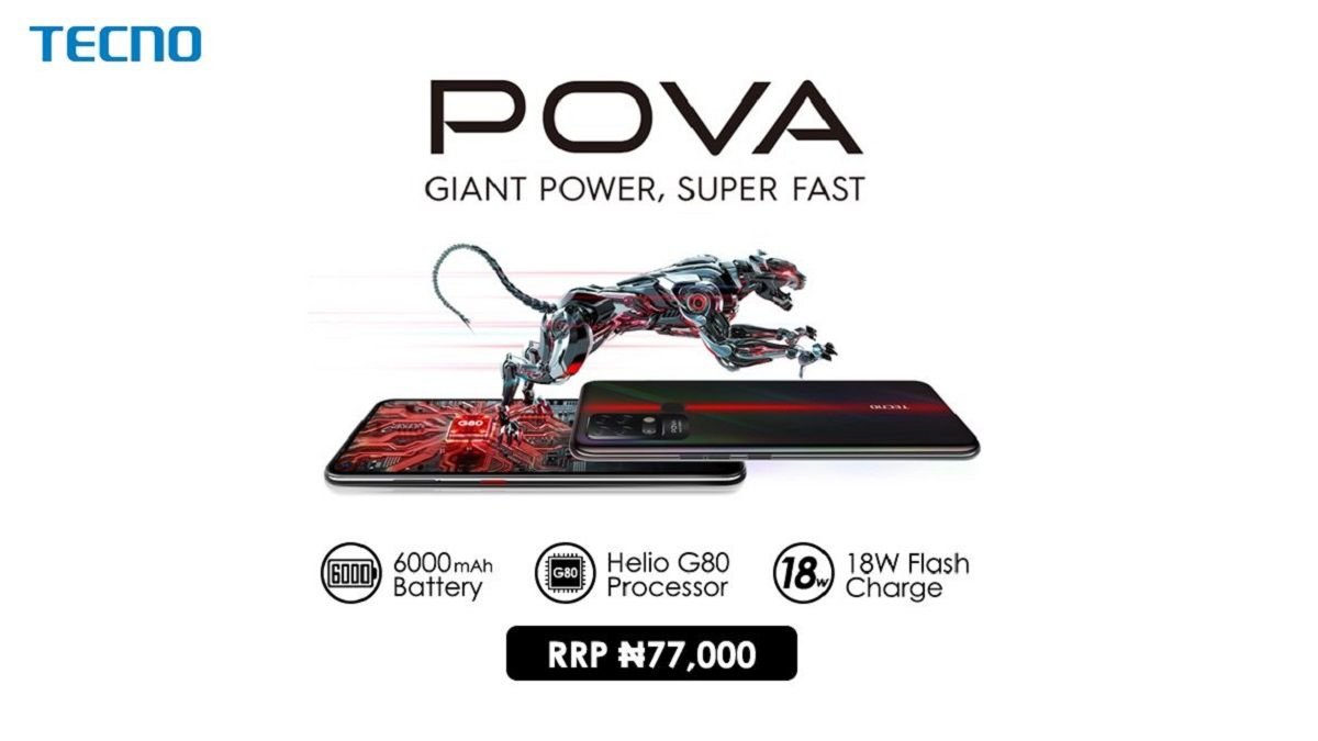 N77,000 is the official asking price for Tecno's POVA in Nigeria Tecno POVA price in Nigeria 1