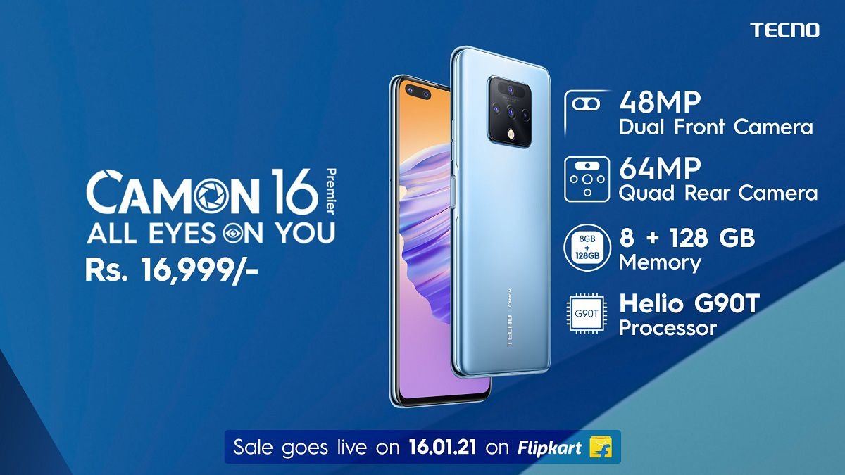 Tecno Camon 16 Premier announced in India with Helio G90T and 8GB RAM
