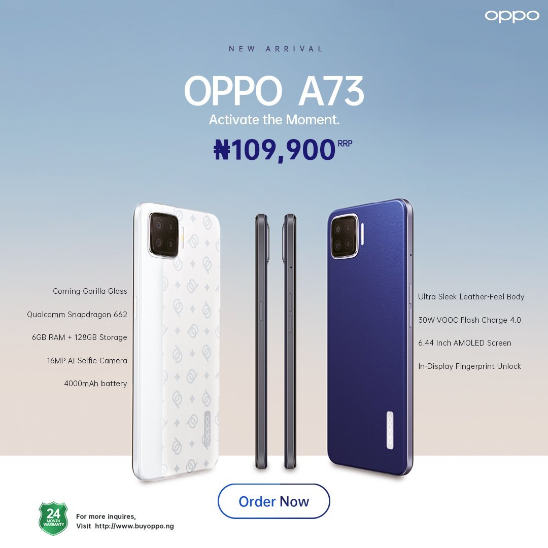 OPPO A73 price in Nigeria