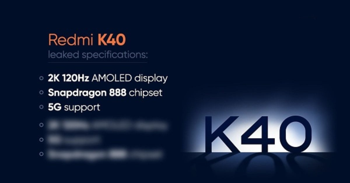 redmi k40 leaked specs