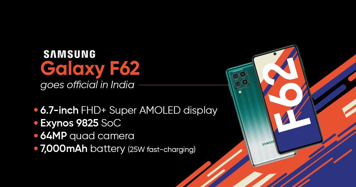 Galaxy F62 released in India with 7000mAh battery & Exynos 9 CPU