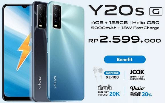 A month later, Vivo's Y20s G lands in Indonesia with Helio G80 CPU vivo y20s g price in Indonesia 1