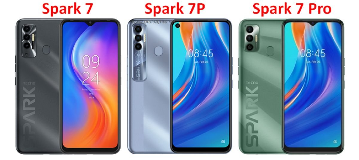 Tecno Spark 7 vs Spark 7P vs Spark 7 Pro comparison; what is hidden? | DroidAfrica