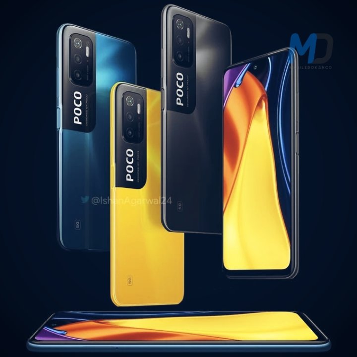 POCO M3 Pro 5G renders show designs of the device ahead of the May 19th launch