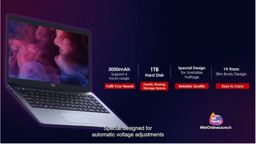 iTel laptop able 1