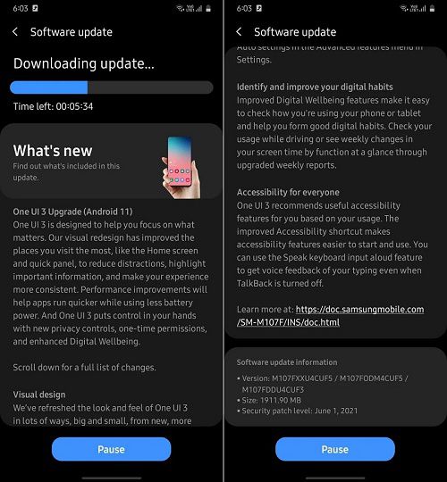 Android 11 with OneUI 3.1 arrives for Samsung Galaxy M10s