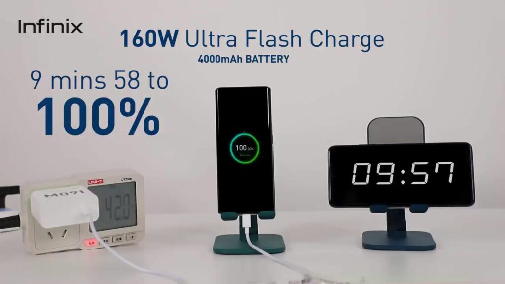 Infinix 160W charging speed