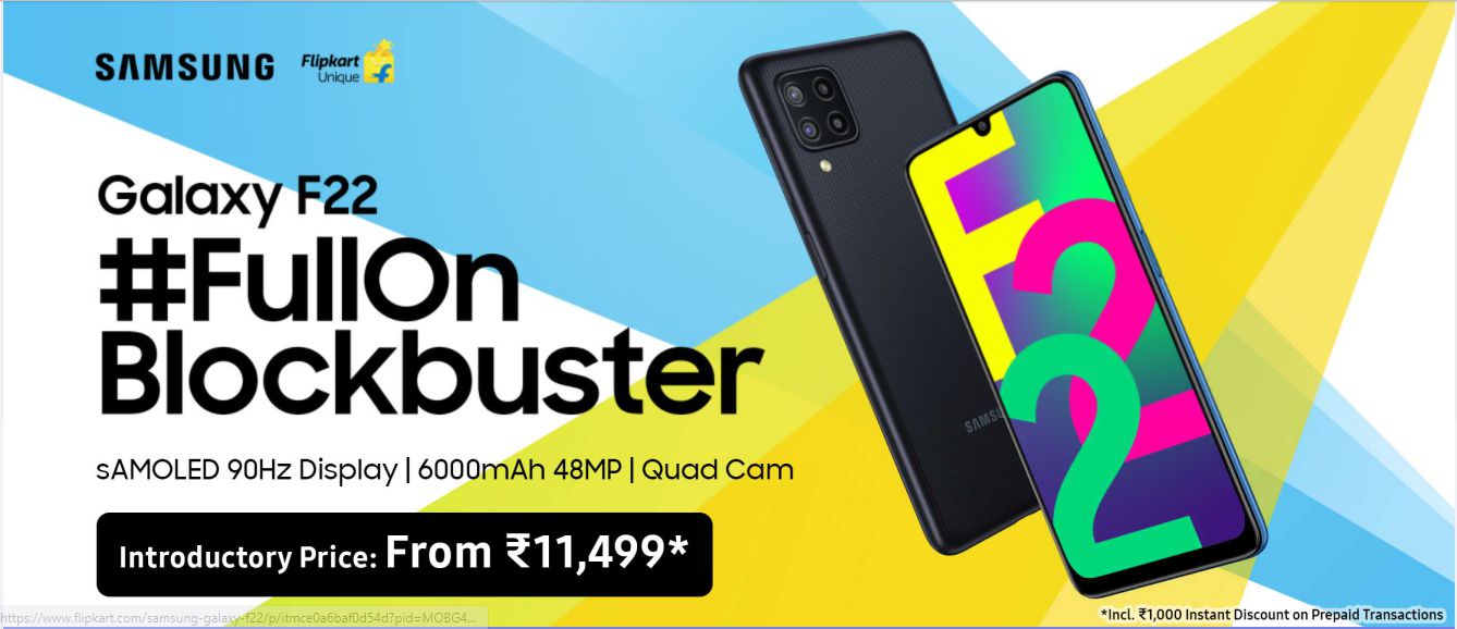 Samsung Galaxy F22 pricing