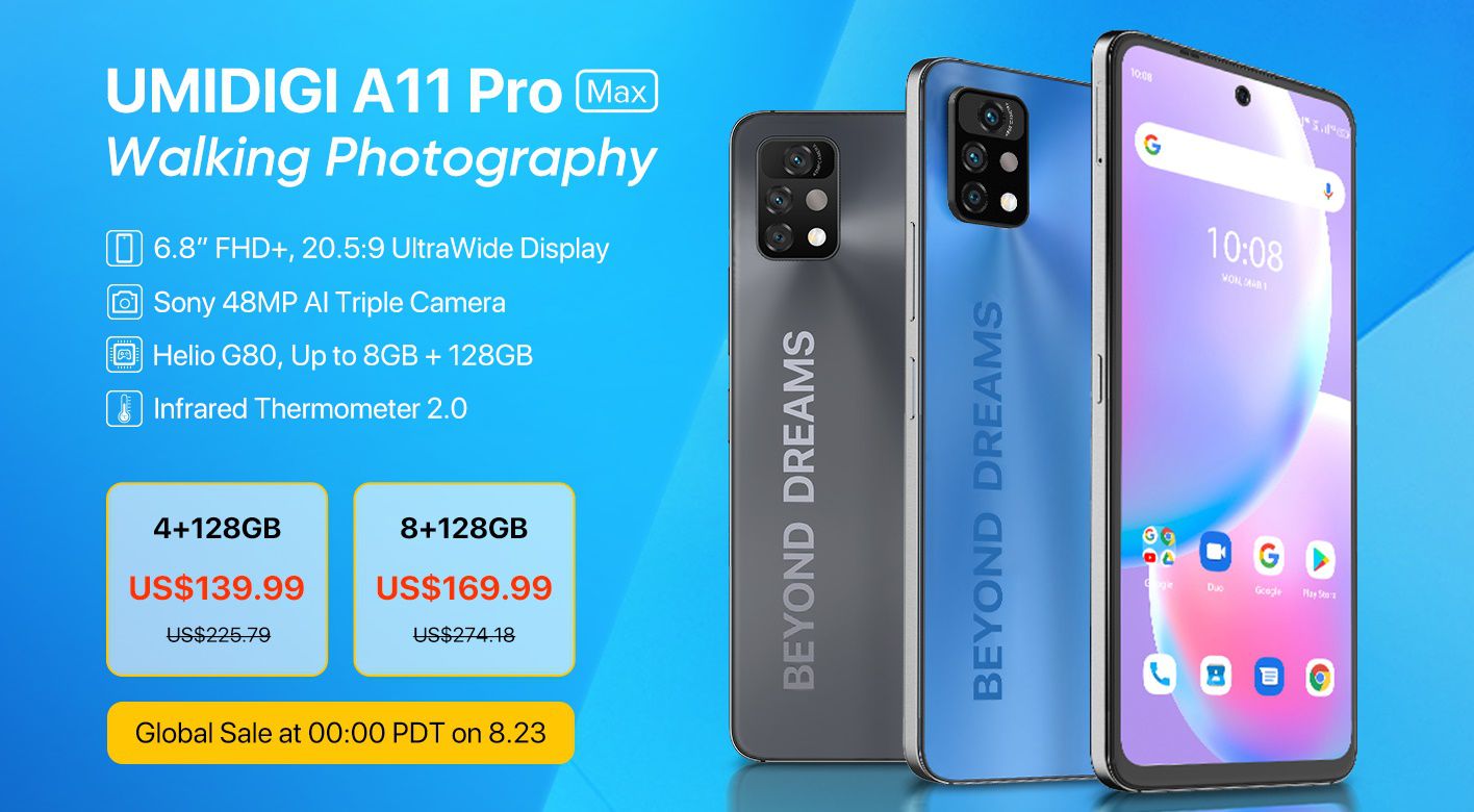 UMIDIGI A11 Pro Max with Helio G80 now official, starts at 0