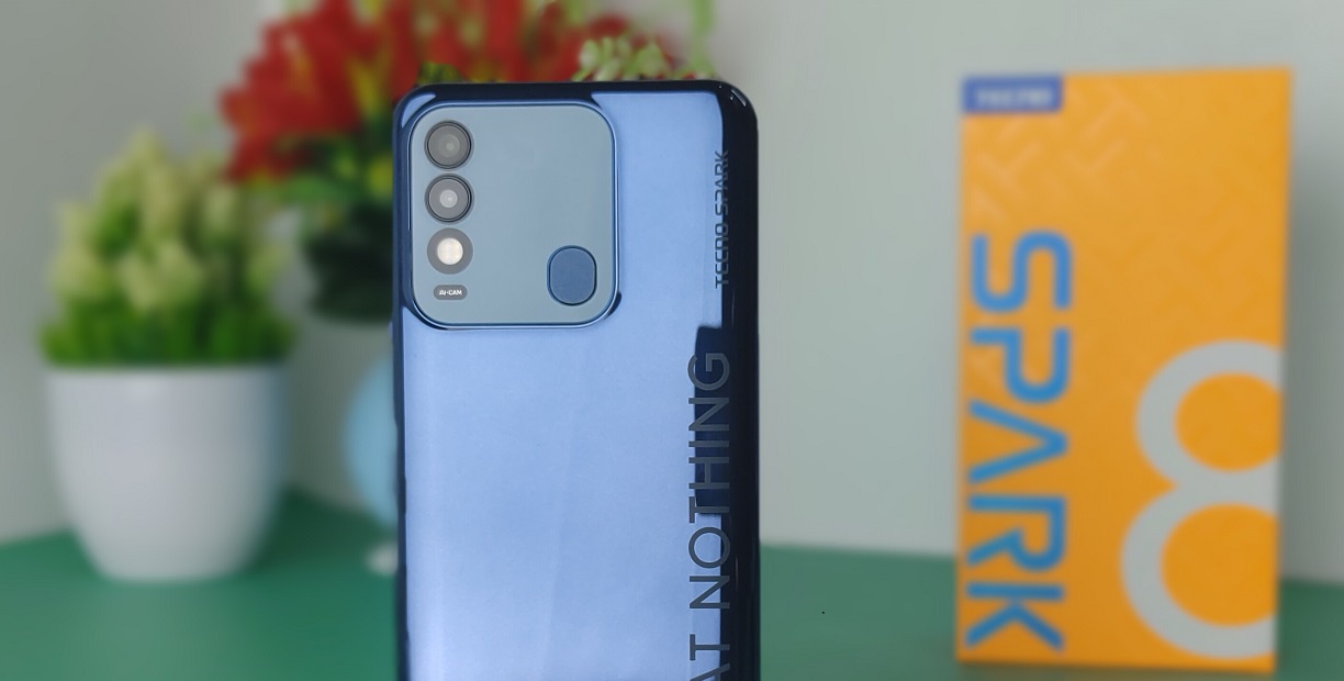 rear view of Tecno Spark 8 1 1 Tecno Spark 8 unboxing and early preview rear view of Tecno Spark 8 1 1