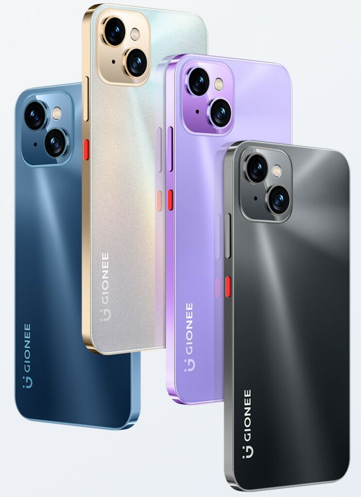 Gionee G13 Pro is an iPhone 13 ripoff with UNISOC Tiger T310 CPU Gionee G13 Pro color options