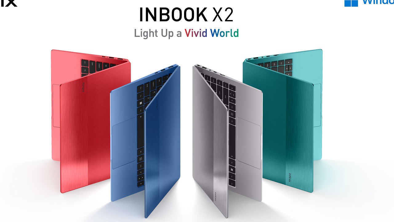 INBOOK X2 colors Grey, Blue, Green, Red colors
