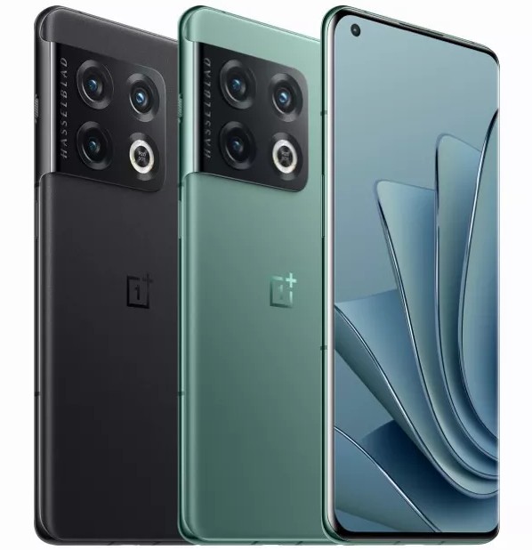 OnePlus 10 pro Volcanic Black and Emerald Forest