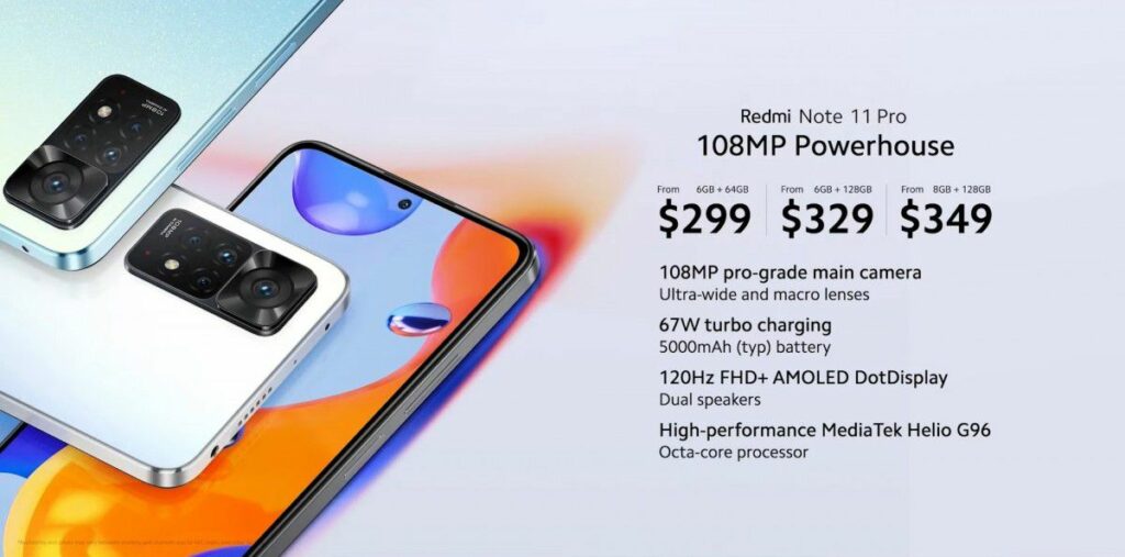 Xiaomi brings four of her Redmi Note 11 phones to the Global market with varying CPUs Redmi Note 11 Pro price