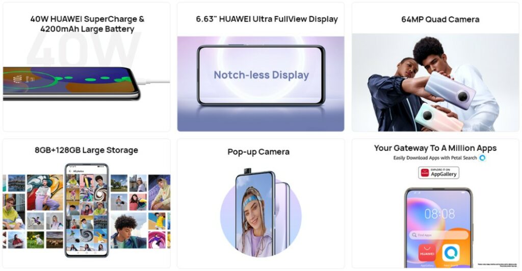 features of Nova 9a 1024x532 Huawei 9a arrives in South Africa as Nova 9a with Helio G80 CPU features of Nova 9a