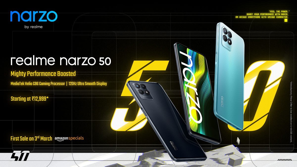 realme Narzo 50 announced with Helio G96 CPU