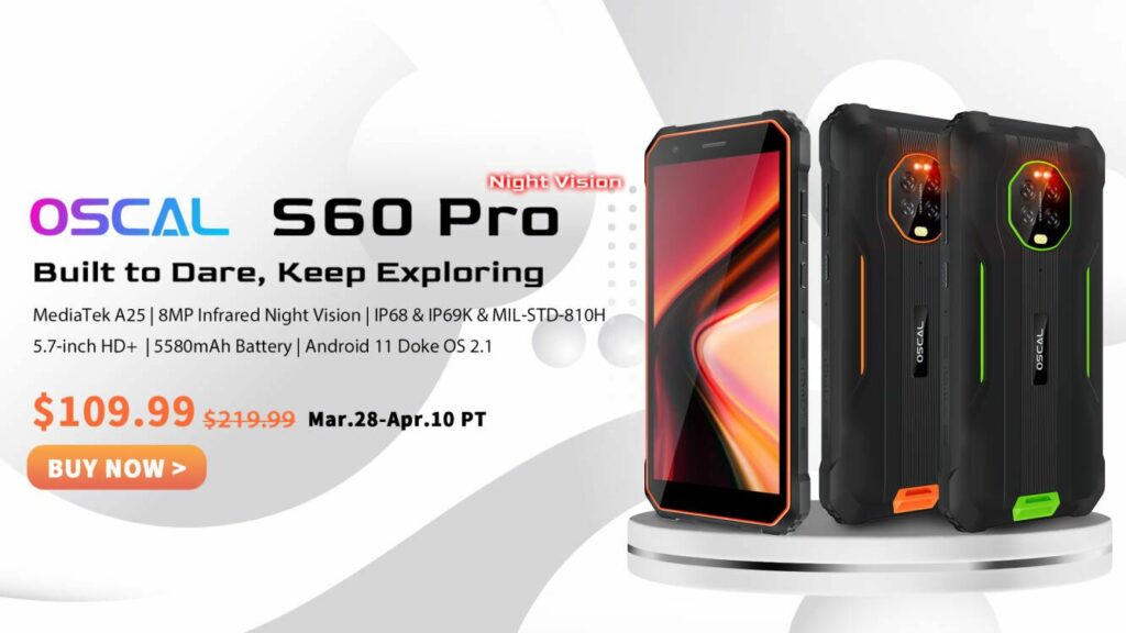 Night Vision model of Oscal S60 Pro to hit the market on March 28th @$109 1