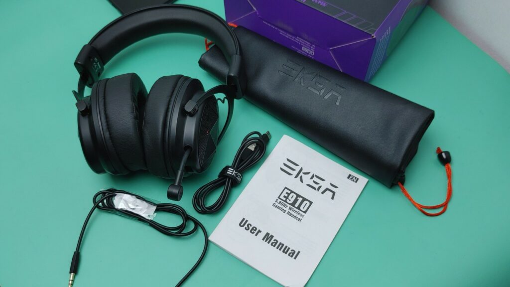 EKSA E910 Review; low latency 5.8GHz wireless gaming headset E910 headphone from EKSA review 1