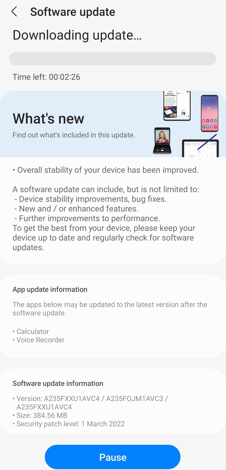 First post factory software update released for owners of Galaxy A23 First Samsung Galaxy A23 update