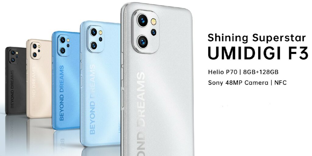 UMIDIGI F3, F3S and F3 SE with up to Helio G70 CPU will begin sales on the 19th of May UMIDIGI F3 review specs and price 1