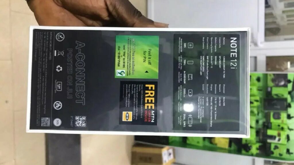 Infinix Note 12i with Helio G85 and Android 12 quietly goes on sales in Nigeria Infinix Note 12i box