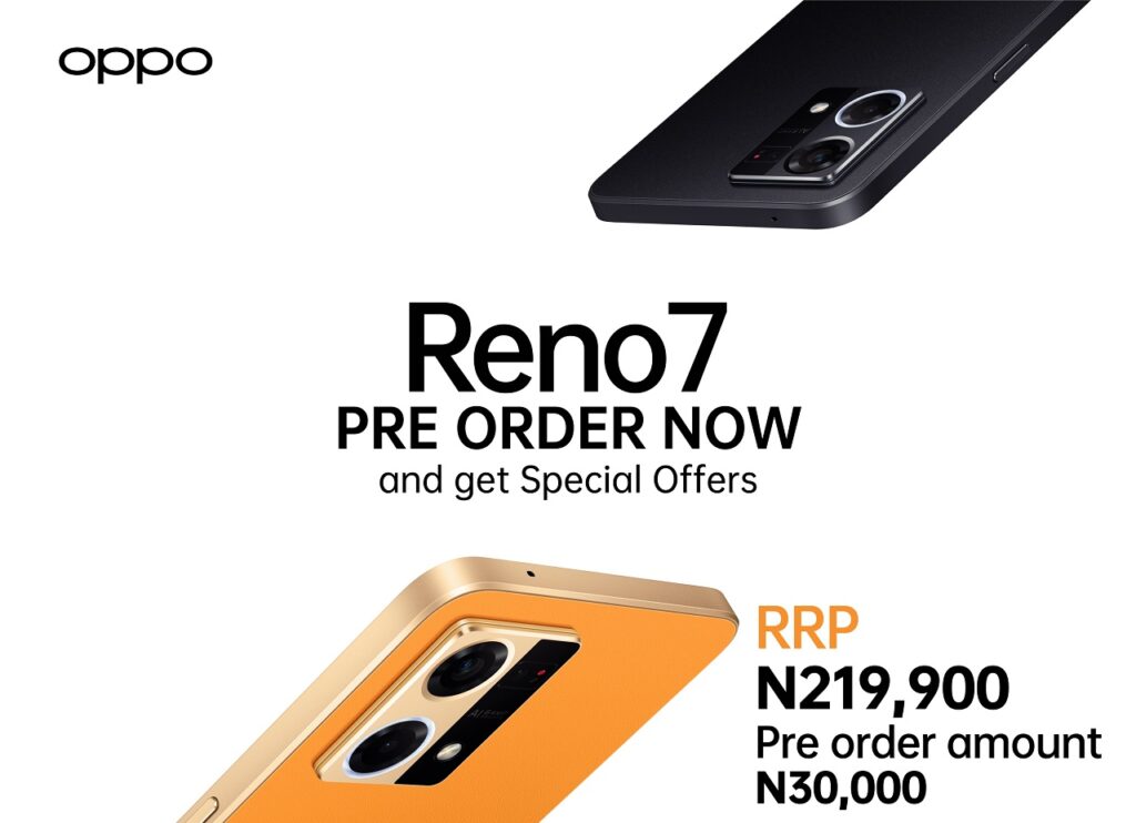 OPPO Reno7 have just been announced in Nigeria with a N219,900 price tag price of oppo reno7 in nigeria