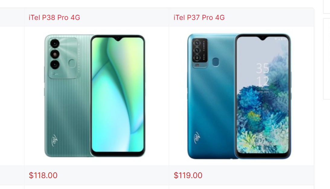 iTel P37 Pro vs P38 pro