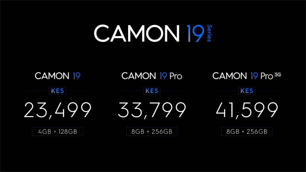 Camon 19-series now official in Kenya; drags the Spark 9-series along Tecno Camon 19 Pricing in Kenya