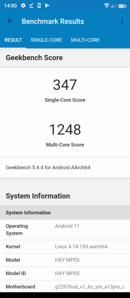 UMIDIGI A13 Pro Unboxing and Review UMIDIGI A13 Pro Tiger T610 GeekBench score