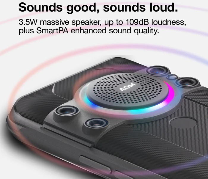 Meet AGM H5 Pro; has the loudest speaker on a phone AGM H5 Pro speaker