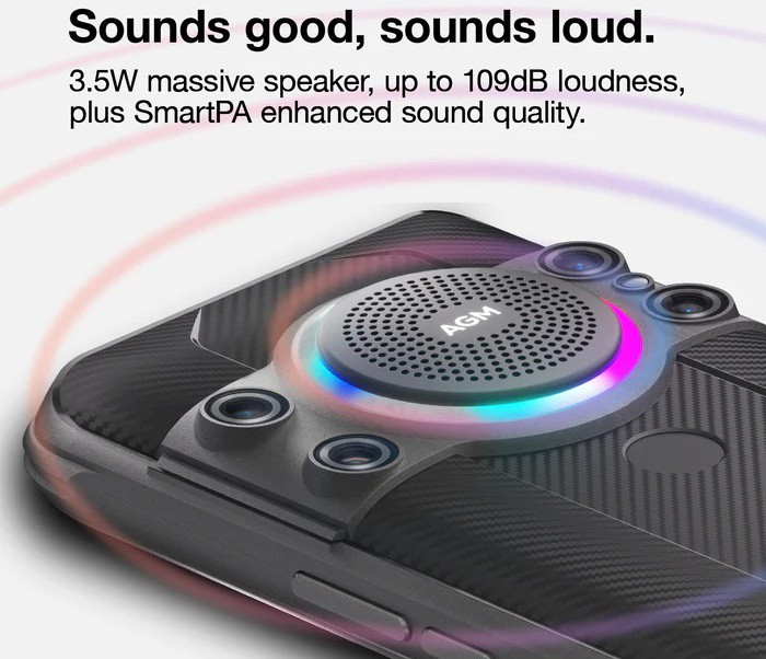 AGM H5 Pro speaker Meet AGM H5 Pro; has the loudest speaker on a phone AGM H5 Pro speaker