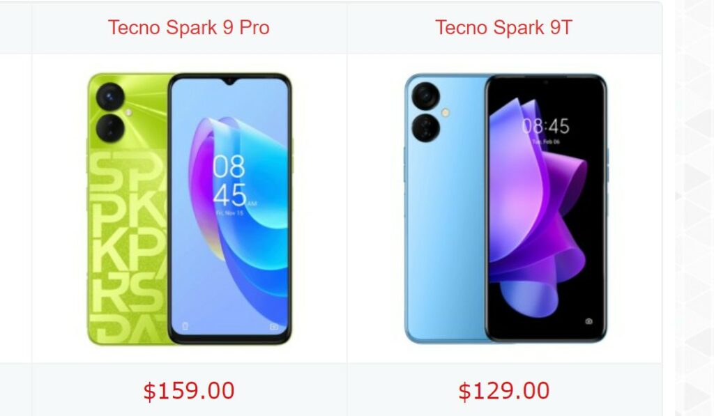 Tecno Spark 9 Pro Vs Spark 9T; which is better Tecno Spark 9 Pro vs Spark 9T which is better