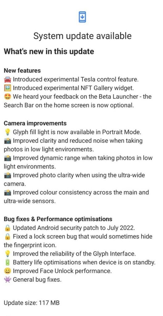 First post-factory software update arrives for Nothing Phone (1) first post factory software update for nothing phone 1