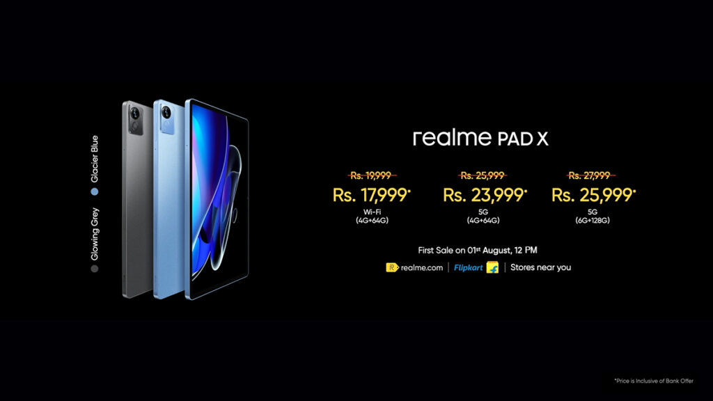Realme Pad X goes official with 11" 2K display and Snapdragon 695 CPU 3 Realme Pad X goes official with 11" 2K display and Snapdragon 695 CPU realme Pad x pricing in india