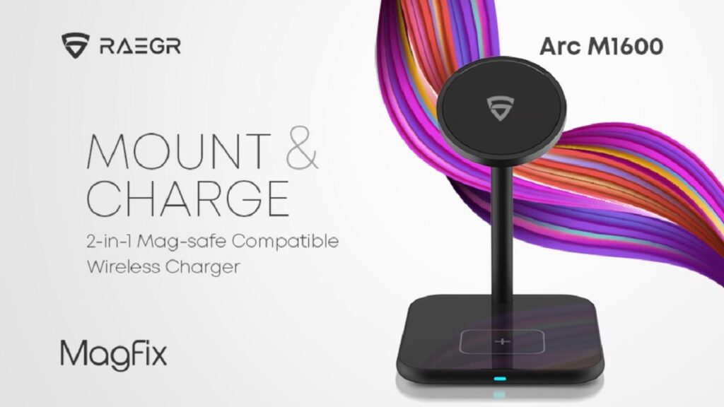 RAEGR MagFix Arc M1600 Wireless Charger Stand for iPhone, AirPods announced RAEGR MagFix Arc M1600 1