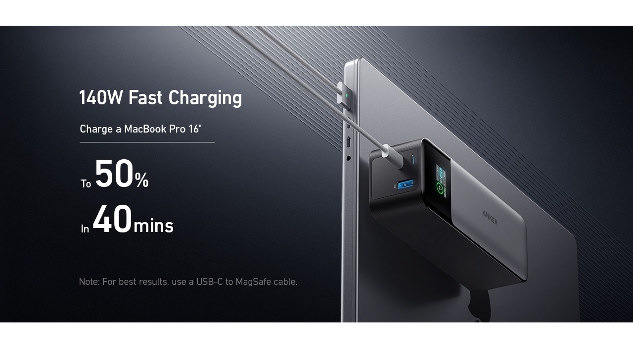 Anker 737 Power Bank; portable charger with a 24,000mAh battery, 140W fast charging announced ankery1