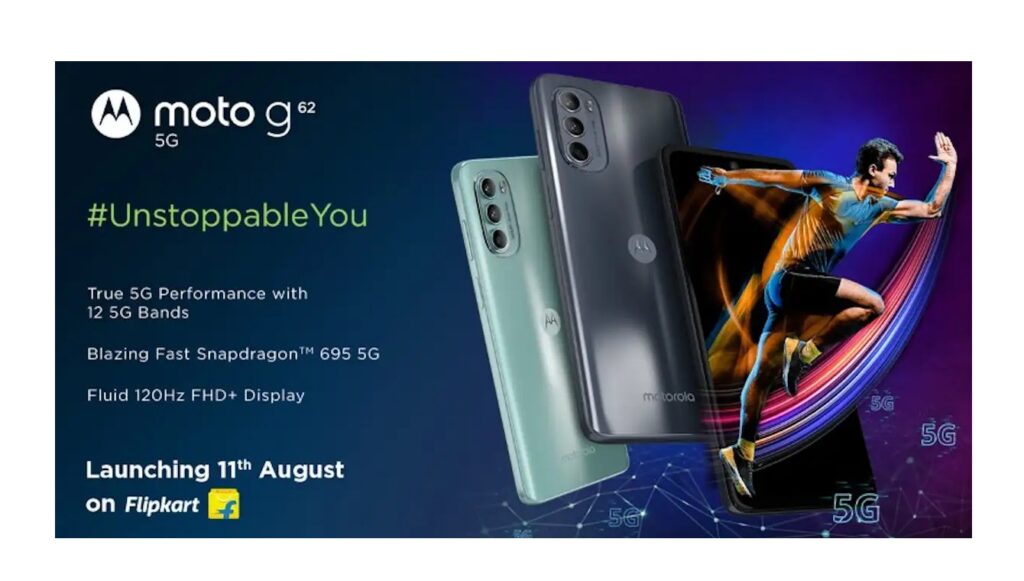 6.5-inch moto g62 5G, Indian version smartphone with Snapdragon 695 announced moto g62 5G 45