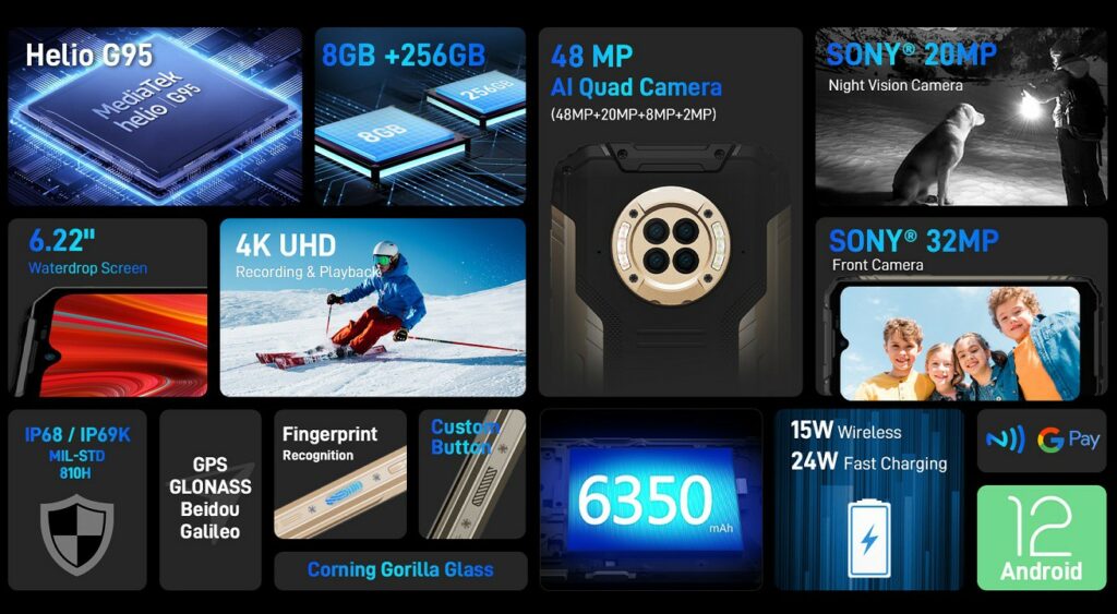 Doogee S96 GT All the key features of Doogee S96 Pro GT