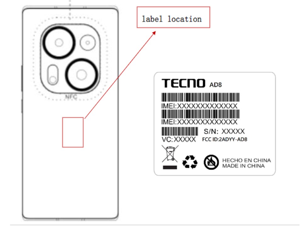 The rear of Tecno's upcoming Phantom X2 shows huge rear camera sensors 1 The rear of Tecno's upcoming Phantom X2 shows huge rear camera sensors Tecno upcoming AD8